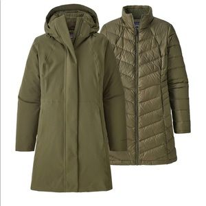 olive/green patagonia 3-in-1